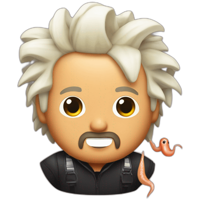 guy fieri and a squid emoji