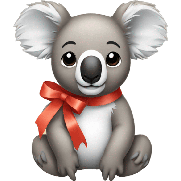 light brown Koala with ribbon emoji