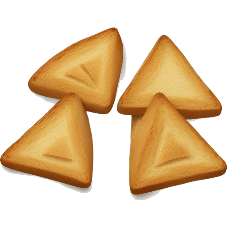 4 triangles of bread on a plate emoji