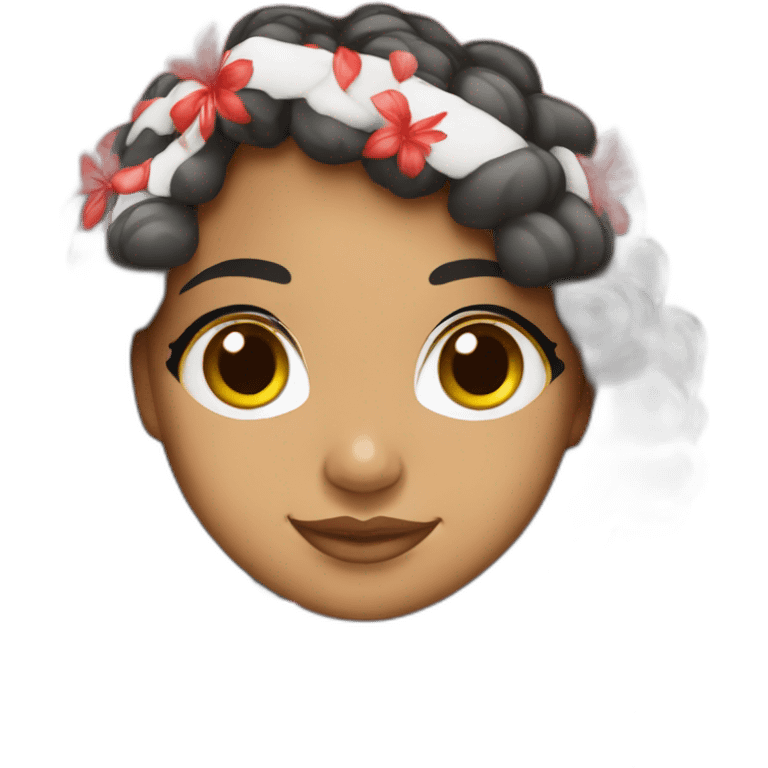 Tahitian Girl French Polynesia Flag emoji