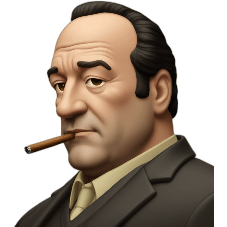 Tony soprano smoking a cigar emoji