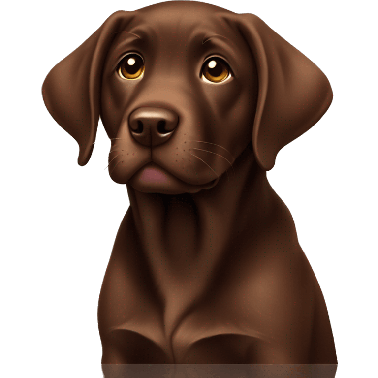 Chocolate lab puppy emoji