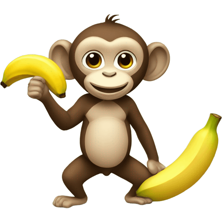 monkey with banana emoji