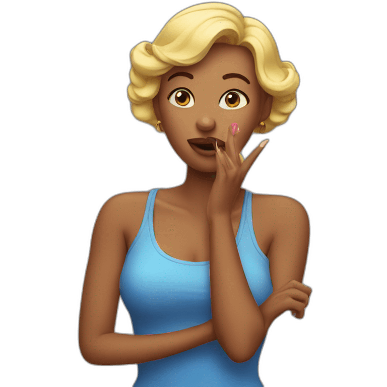 woman blowing kiss emoji