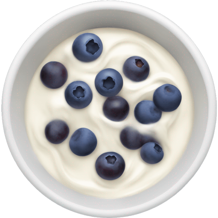 yoghurt bowl with grapes and blueberries emoji