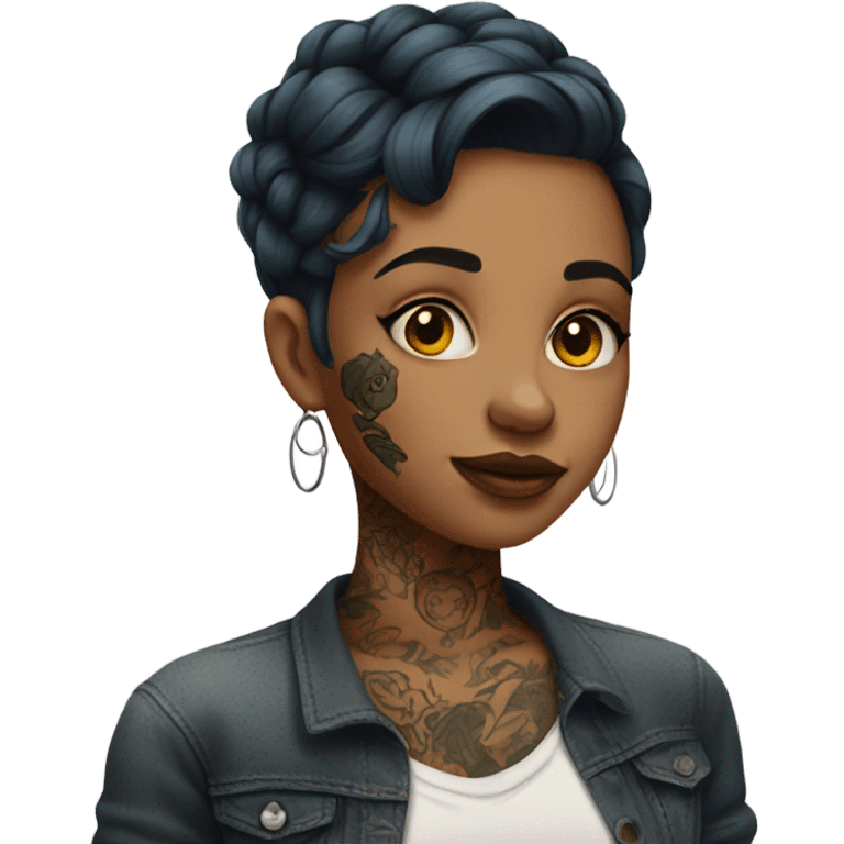 girl with tattoos emoji