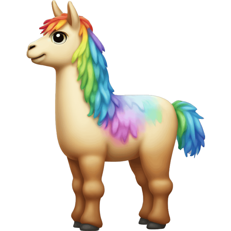 rainbow llama unicorn emoji