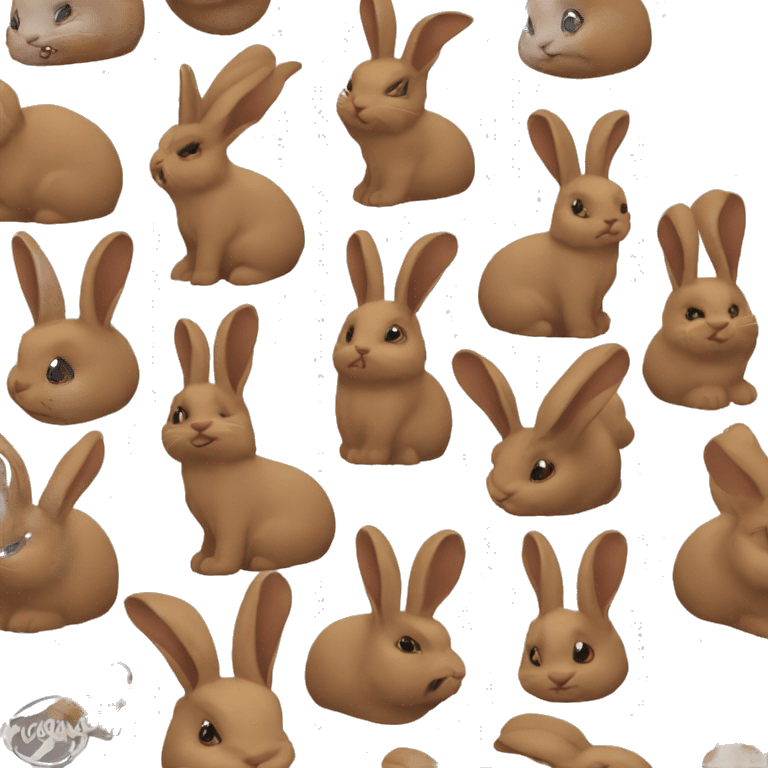 Lapin bellier -marron-petit emoji