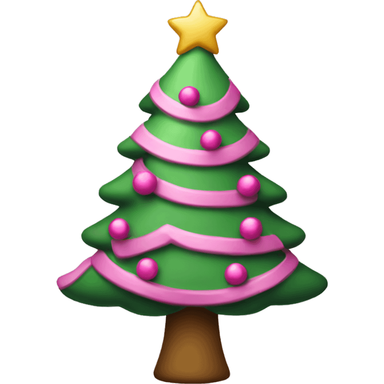 Pink Christmastree emoji