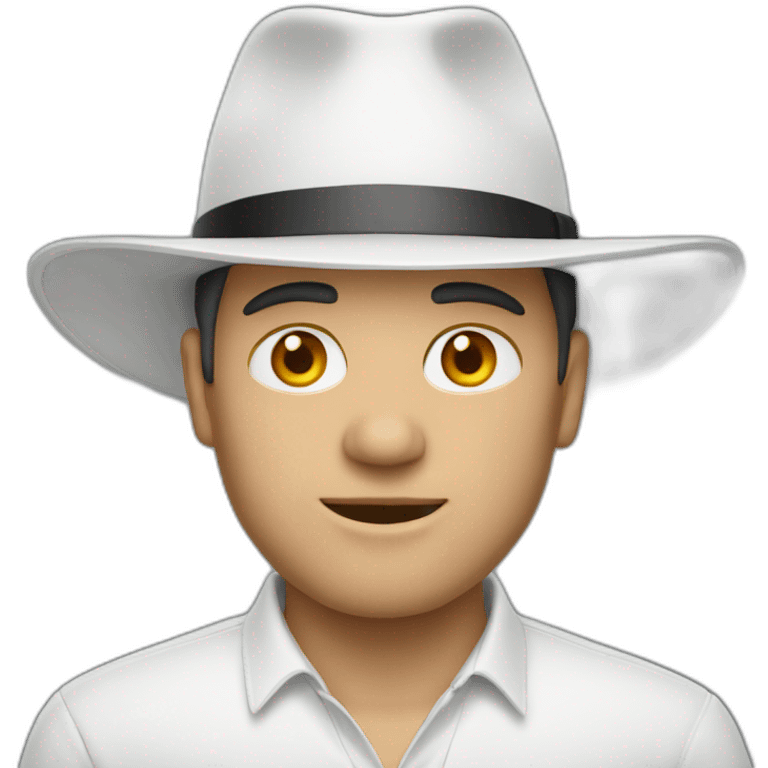 man, white hat emoji