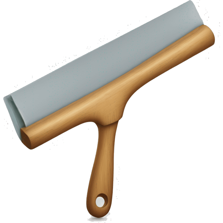 squeegee with long wooden handle emoji