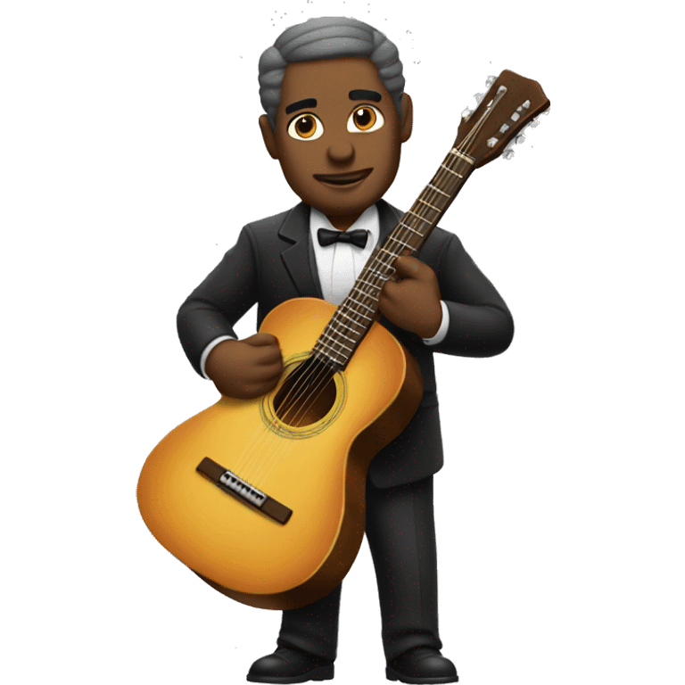 Godfather guy holding guitar emoji