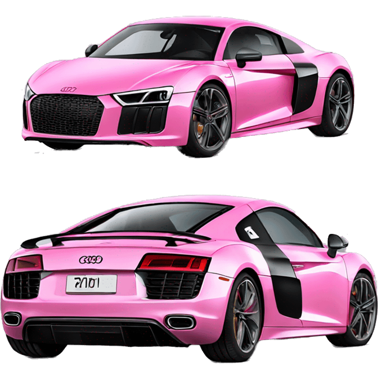 Pink Audi r8 emoji