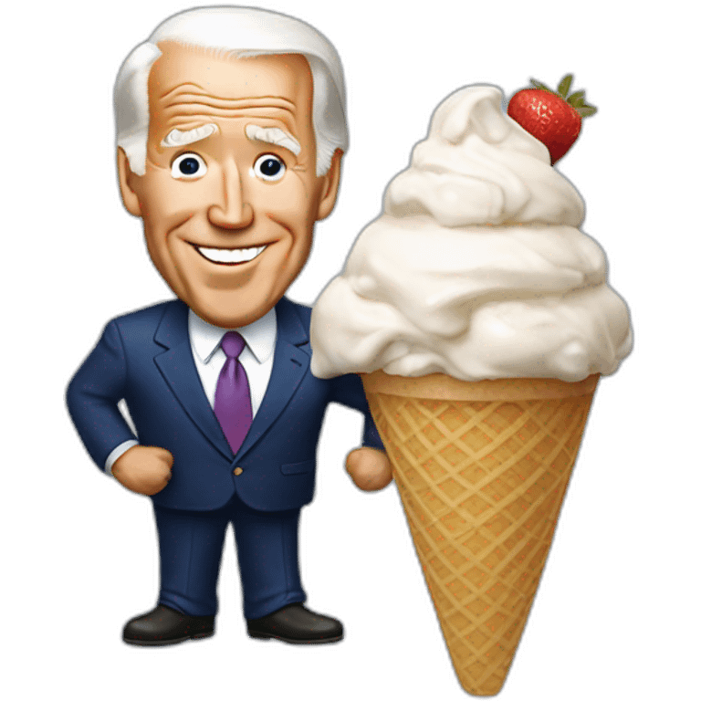 Joe Biden as ice cream emoji