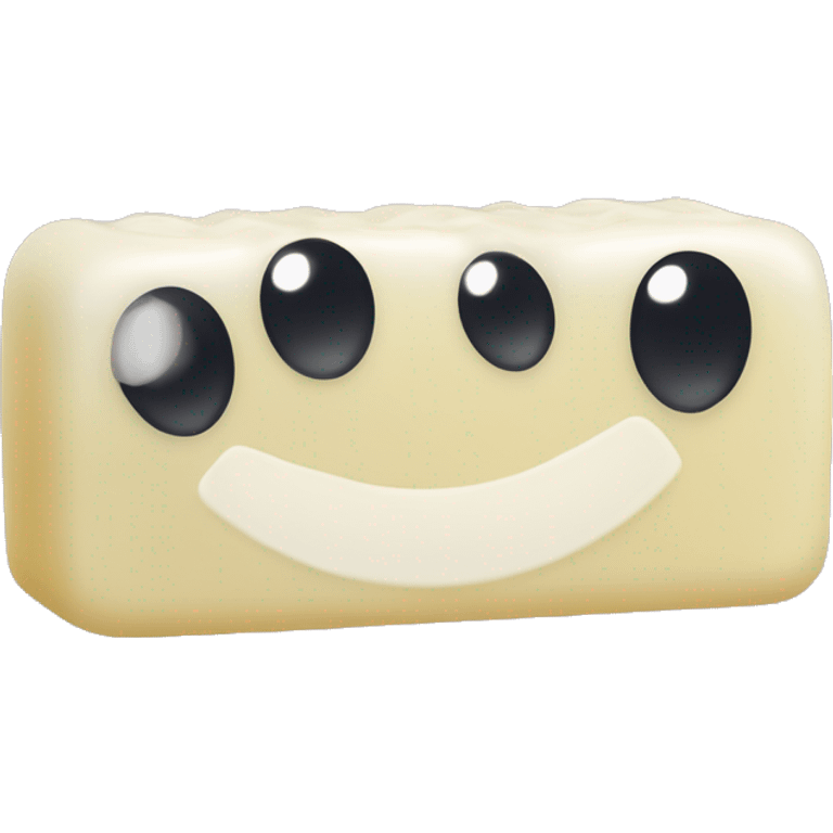 Anthropomorphic bar soap long eyelashes  emoji