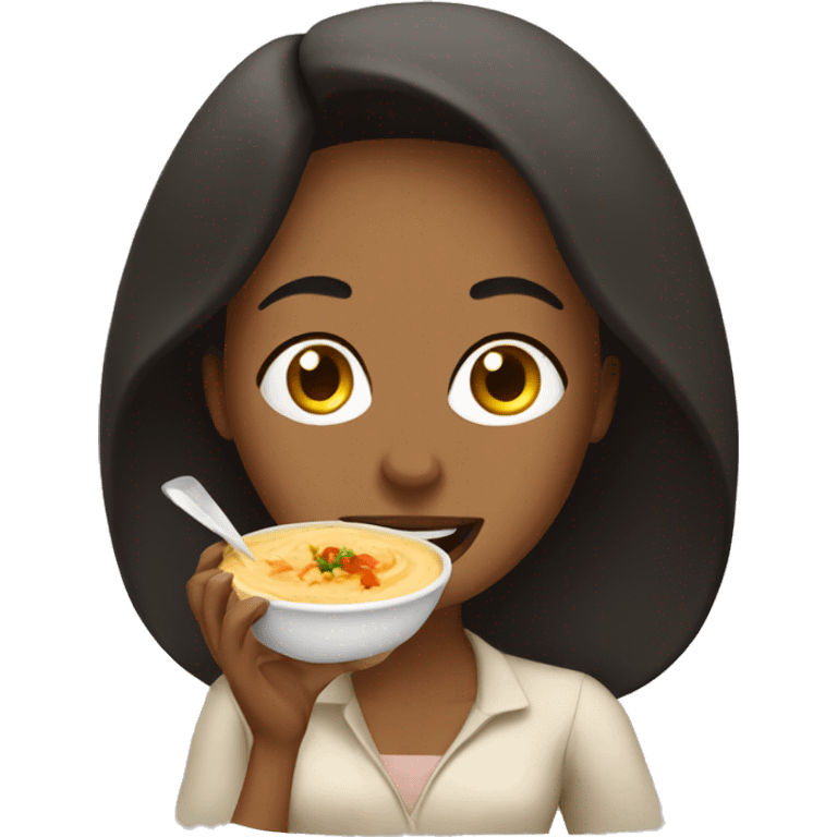 woman enjoying hummus emoji