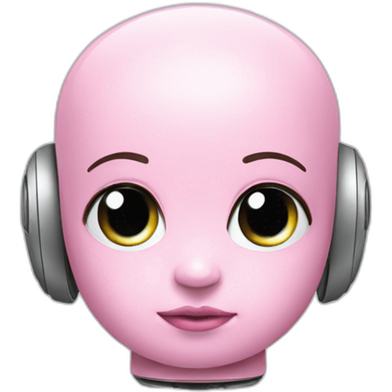 baby robot pink color emoji