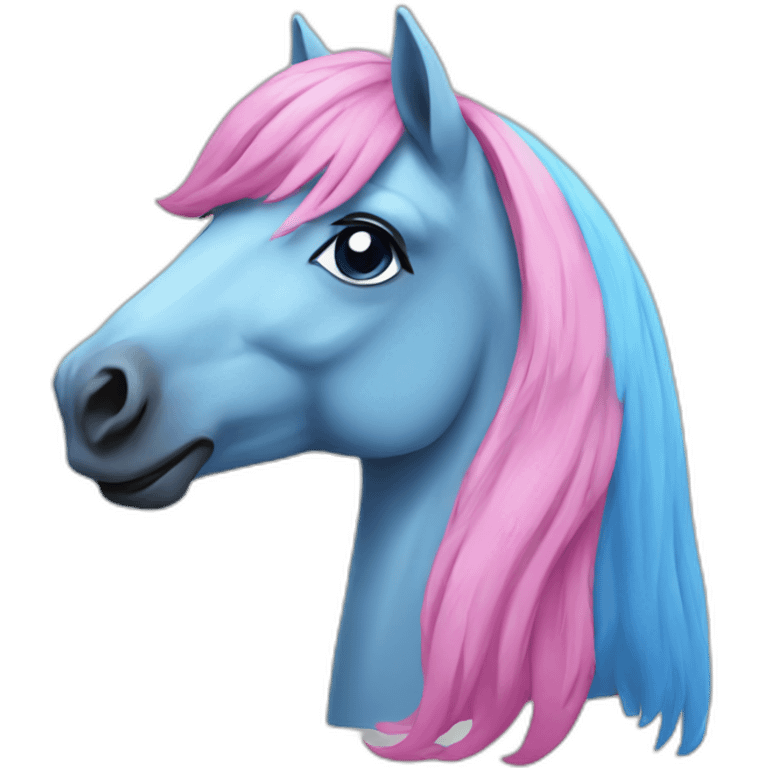 pink-blue-horse emoji