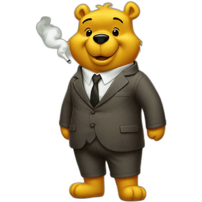 Winnie the pooh smoking suit emoji