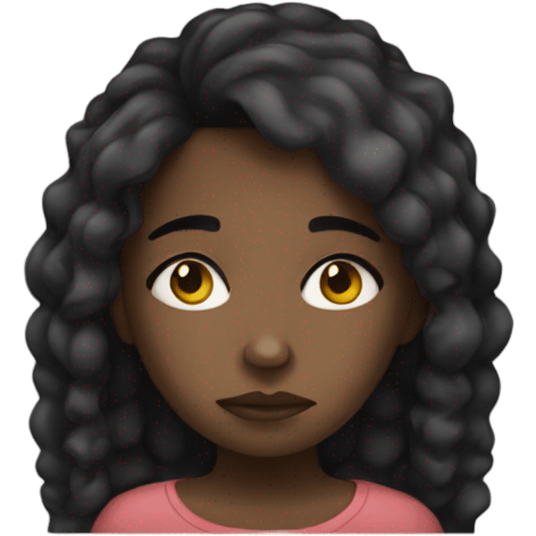 Sad black girl emoji