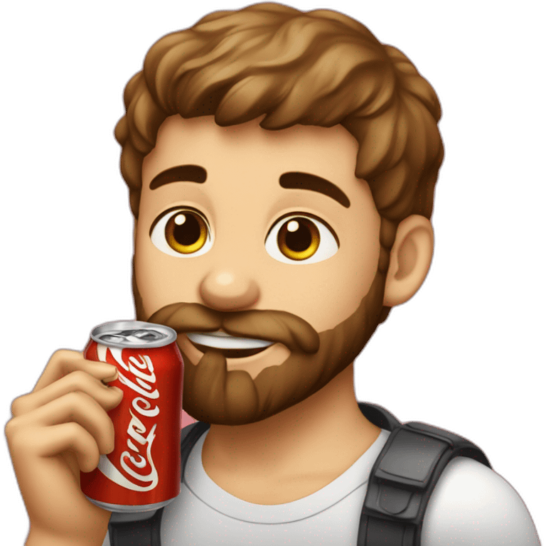 cute-boy-with-beard-drinking-coke emoji