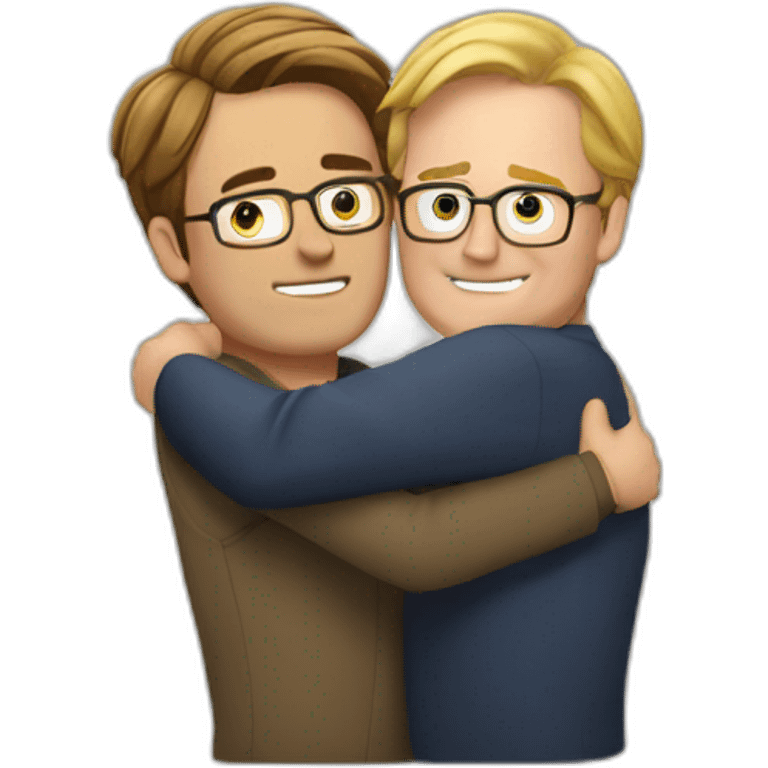 dwight and jim hugging emoji