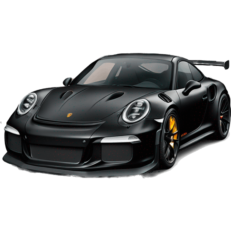 Fully All black Porsche gt3 rs emoji