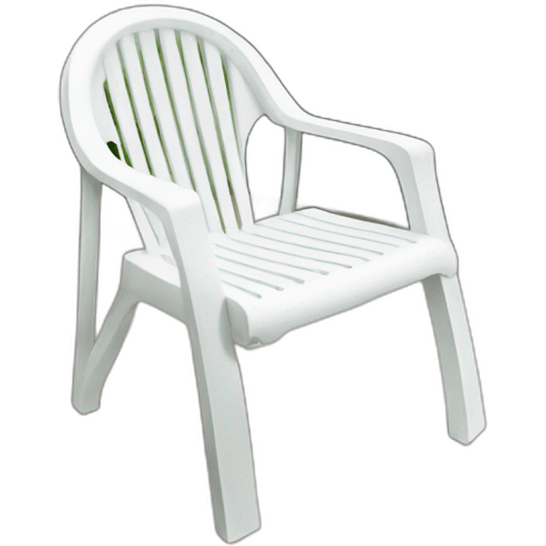 white plastic garden chair emoji