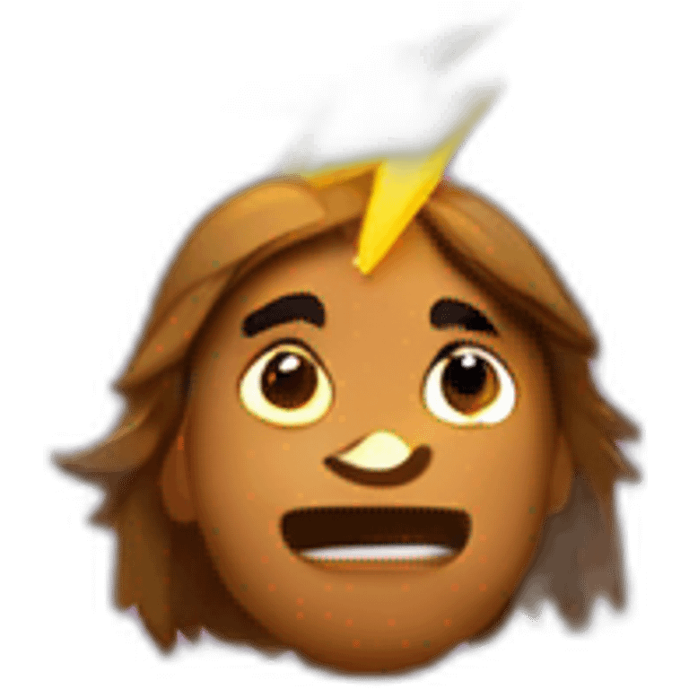 Indian emoji with lightning emoji