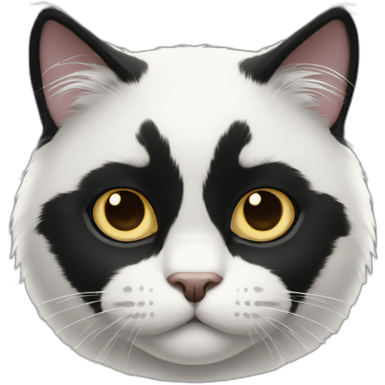 Black white cat emoji