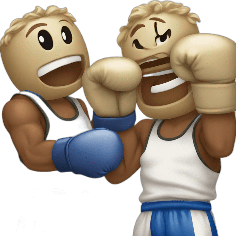 Un gant de boxe qui frappe dans un sac de boxe emoji