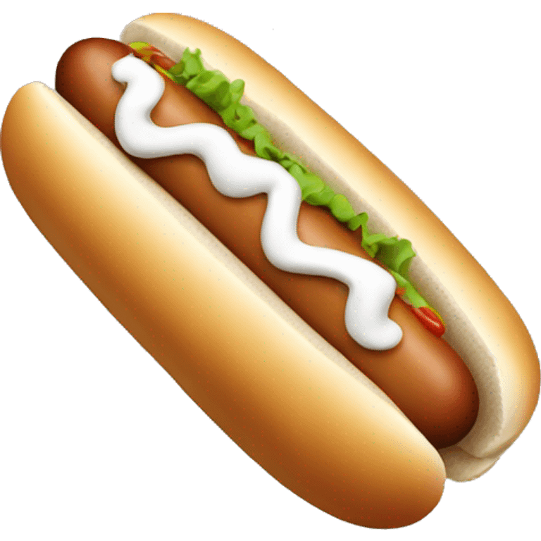 White hot dog emoji