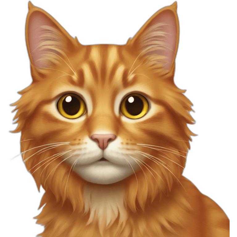 ginger long-haired cat emoji