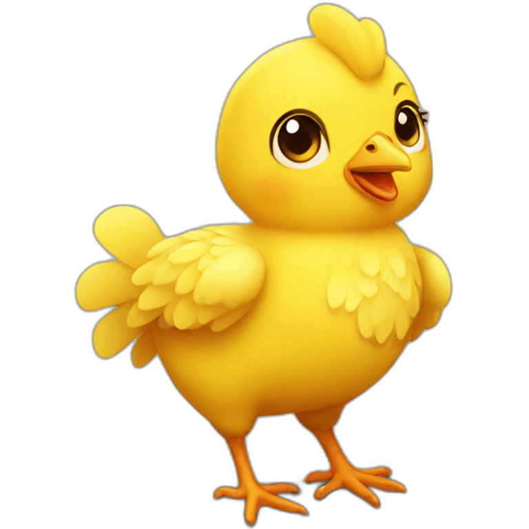 yellow cute chicken emoji