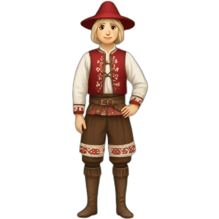 latvian folk costume full body emoji