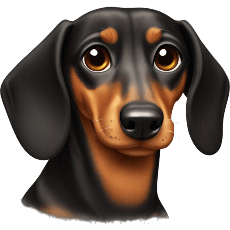 black and tan dachshund emoji