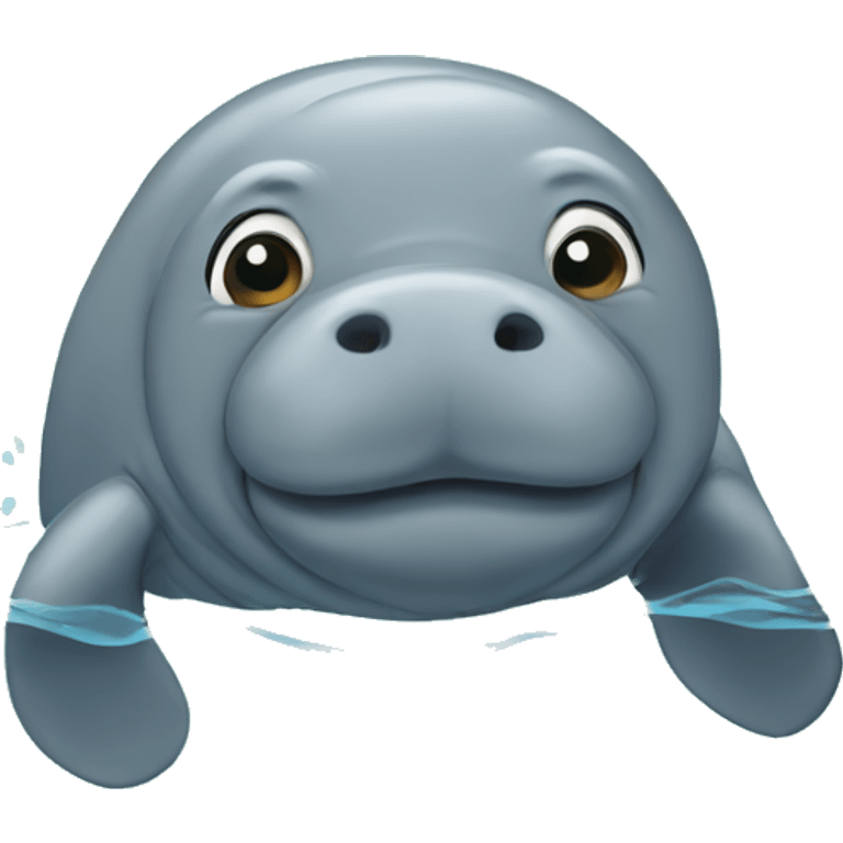 Swimming manatee emoji