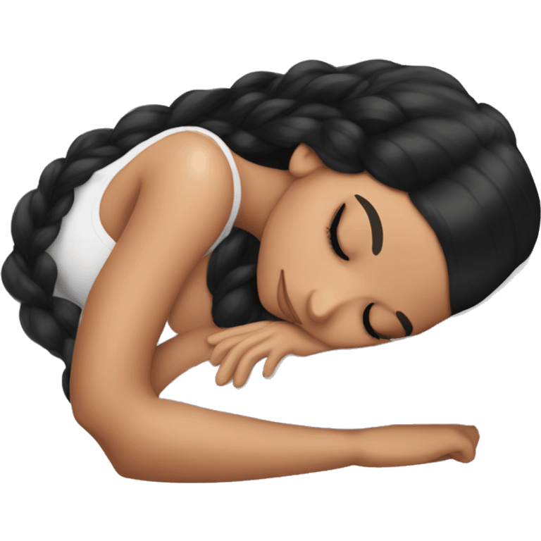 Ariana Grande sleeping with black hair  emoji