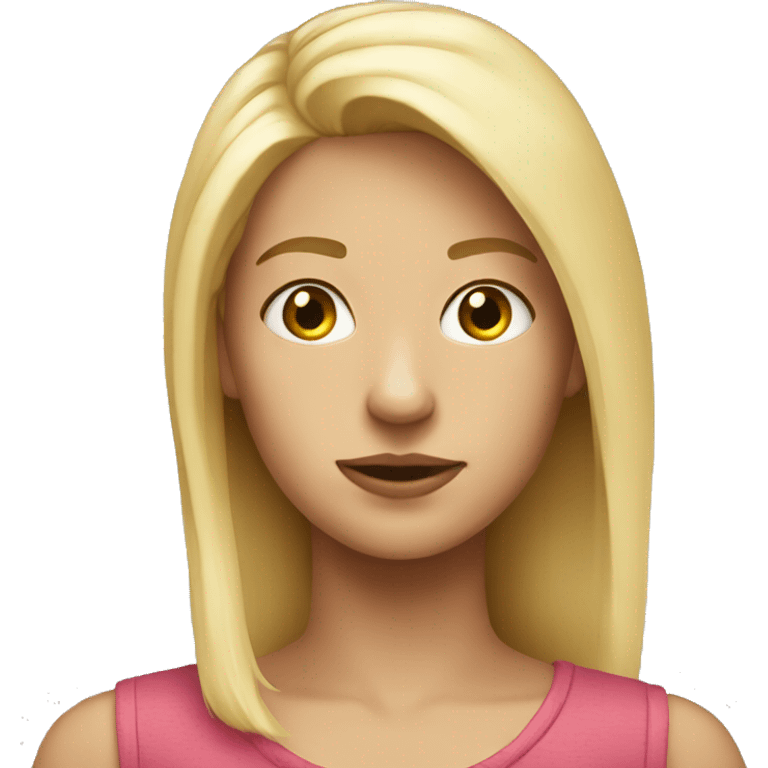 blonde girl portrait looking back emoji