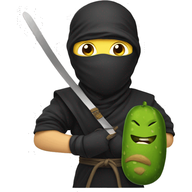 ninja holding pickle  emoji