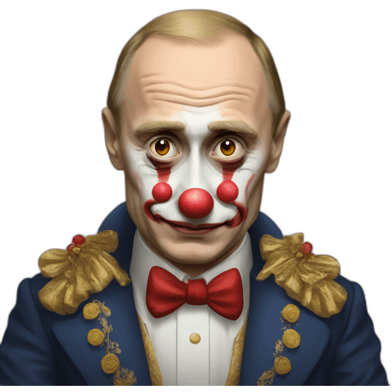 Putin like a clown emoji