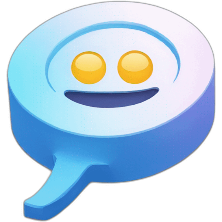 chat bubble on top of doc icon emoji