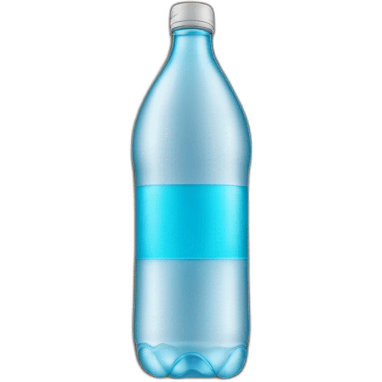 Botella de agua con 2 hielos adentro  emoji