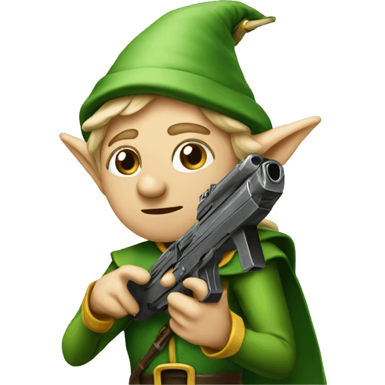 Elf with gun  emoji