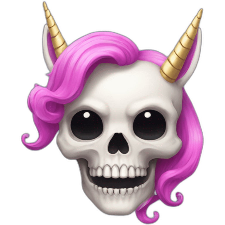 skull neoon unicorn emoji