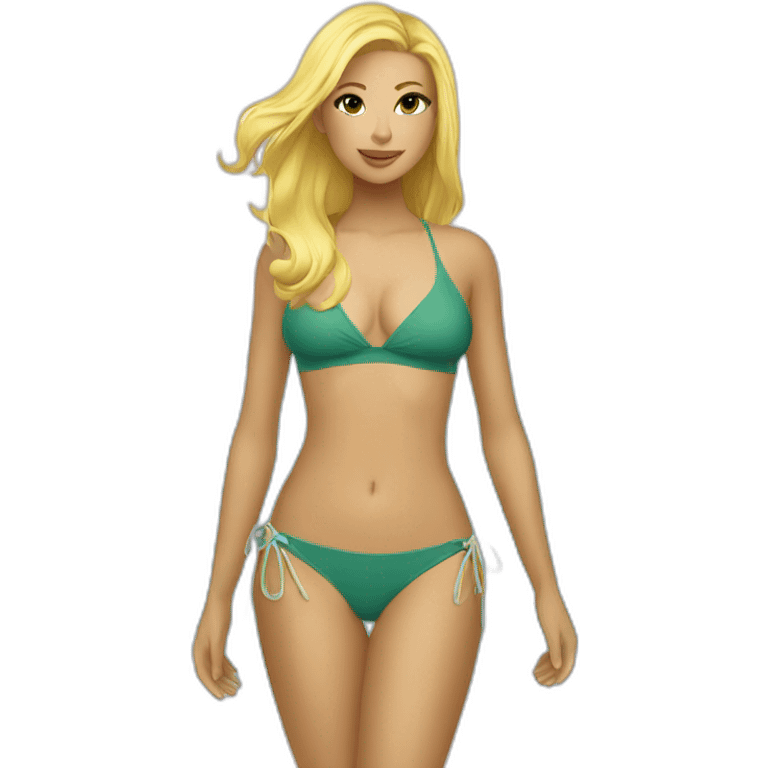 sexy blonde swim suit emoji