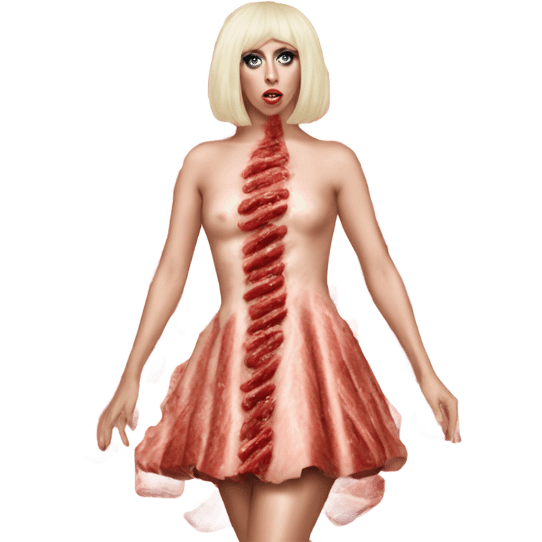 lady gaga meat dress emoji