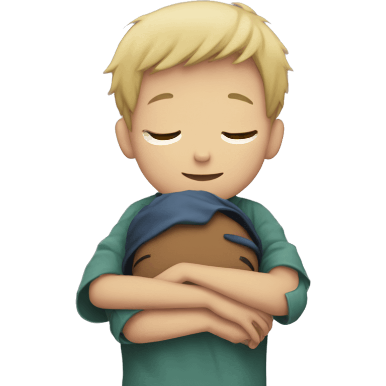 Boy hugging Gi emoji