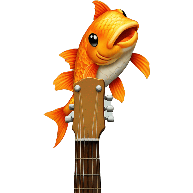 Koi fish on a guitar  emoji