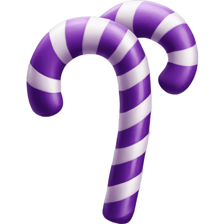 Realistic dark purple and light purple candy cane emoji